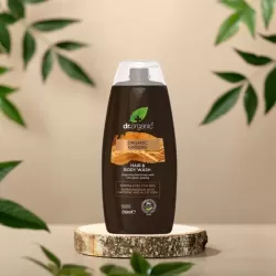Gel de baño y cabello vegano para hombre Ginseng Cafeína - Dr Organic